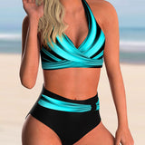 Liliana | Conjunto de Bikini con Escote Cruzado y Estampado
