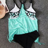 Augustus | Tankini uni con estampado de leopardo