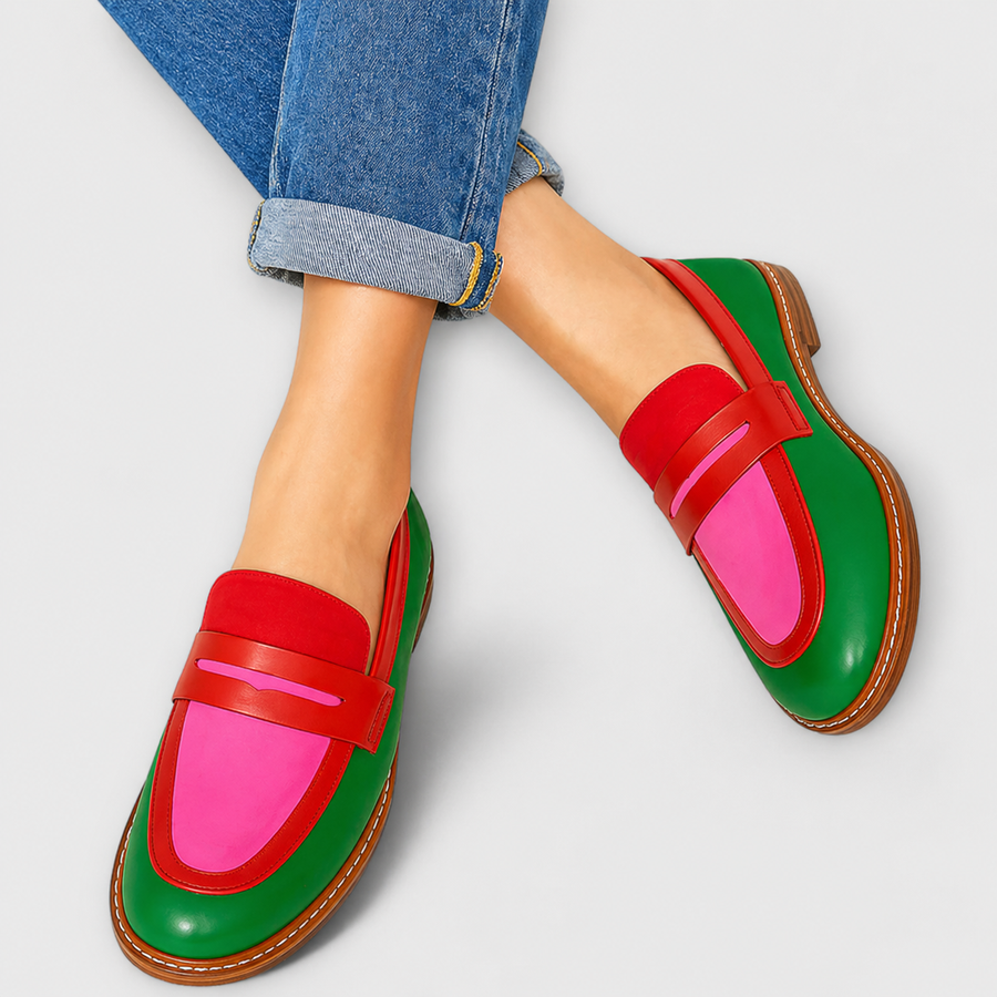 Nyla™ | Mocasines Casual a Contraste