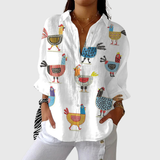Blusa ligera y colorida estampada