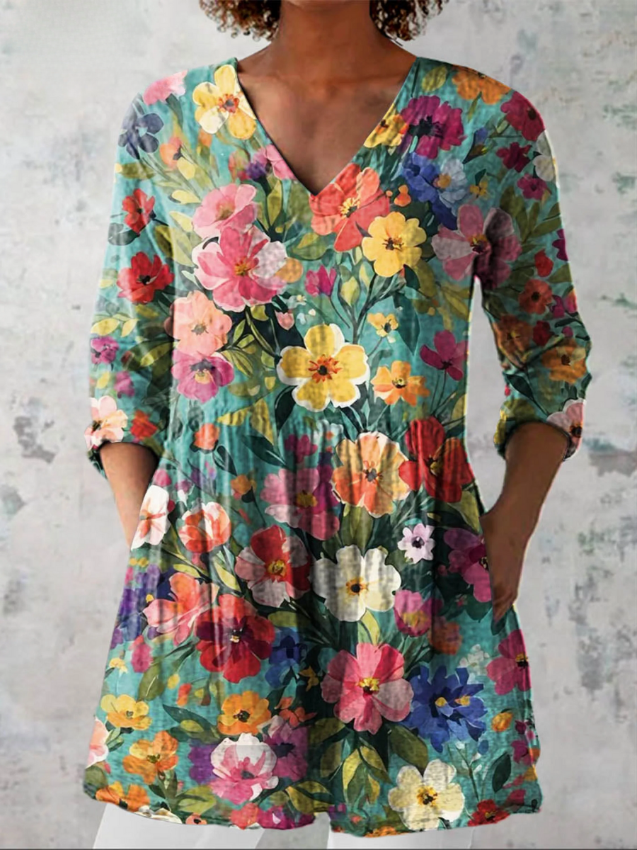 Ines | Blusa larga con escote en V