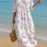 Vestido casual de mujer con estampado floral