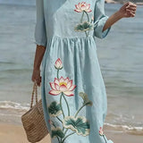 Vestido casual de mujer con estampado floral