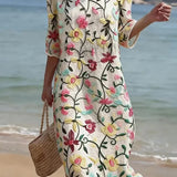 Vestido casual de mujer con estampado floral