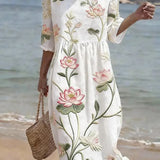 Vestido casual de mujer con estampado floral