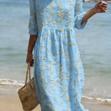 Vestido casual de mujer con estampado floral