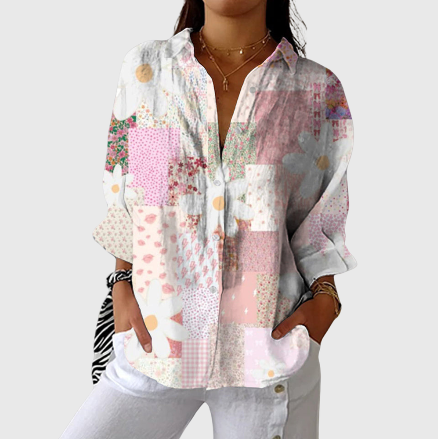 Blusa ligera y colorida estampada