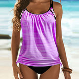 Augustus | Tankini uni con estampado de leopardo