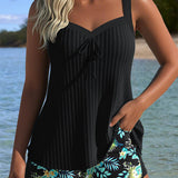 Laura | Tankini a Rayas con Short de Playa