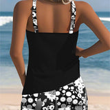 Blanca | Conjunto Tankini que Cubre Barriga y Trasero