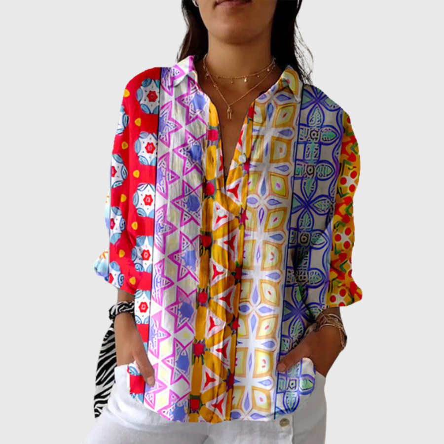 Blusa ligera y colorida con estampado