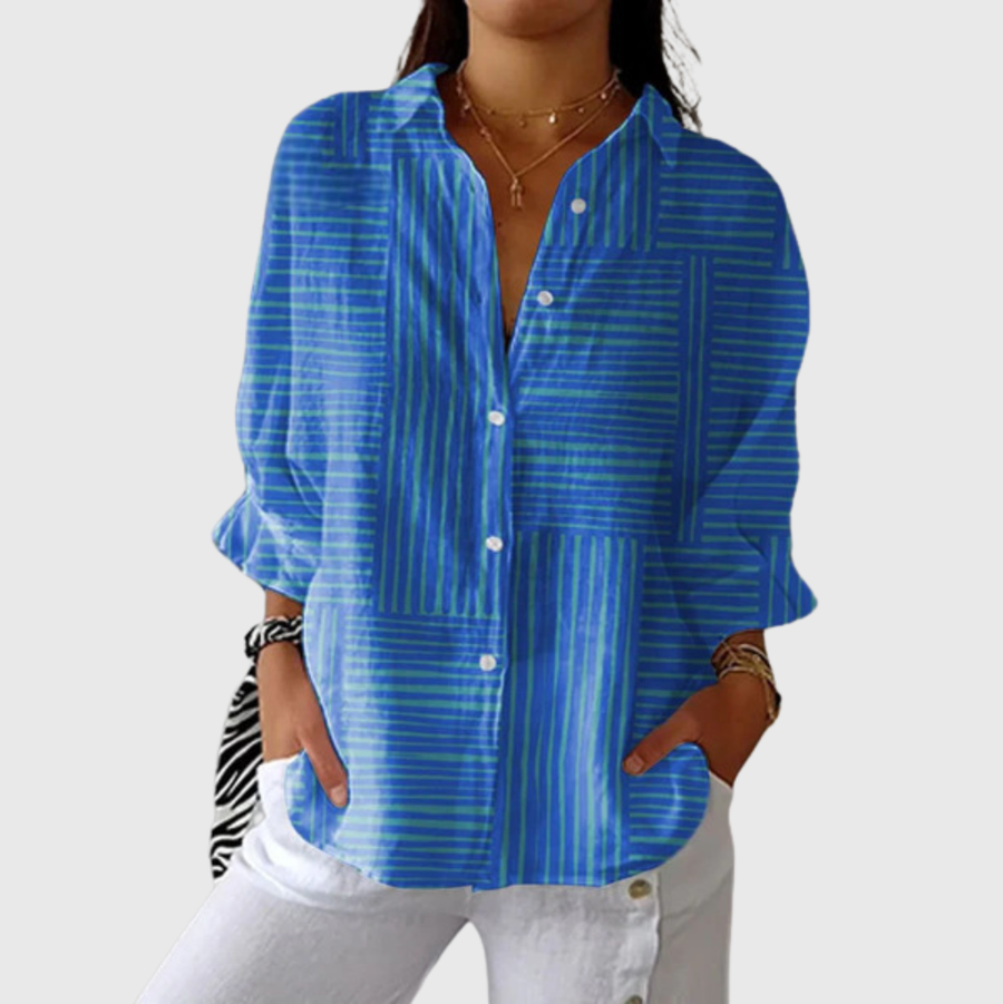 Blusa ligera y colorida estampada