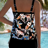 Imke | Tankini Impreso Sin Mangas con Escote en U
