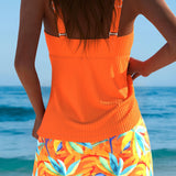 Abigail | Tankini Elegante con Falda Tropical