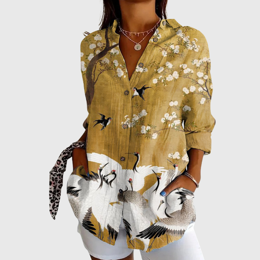 Blusa ligera y colorida con estampado