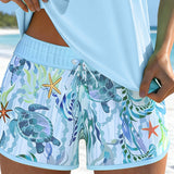 Barbara | Tankini Elegante con Estampado Oceánico