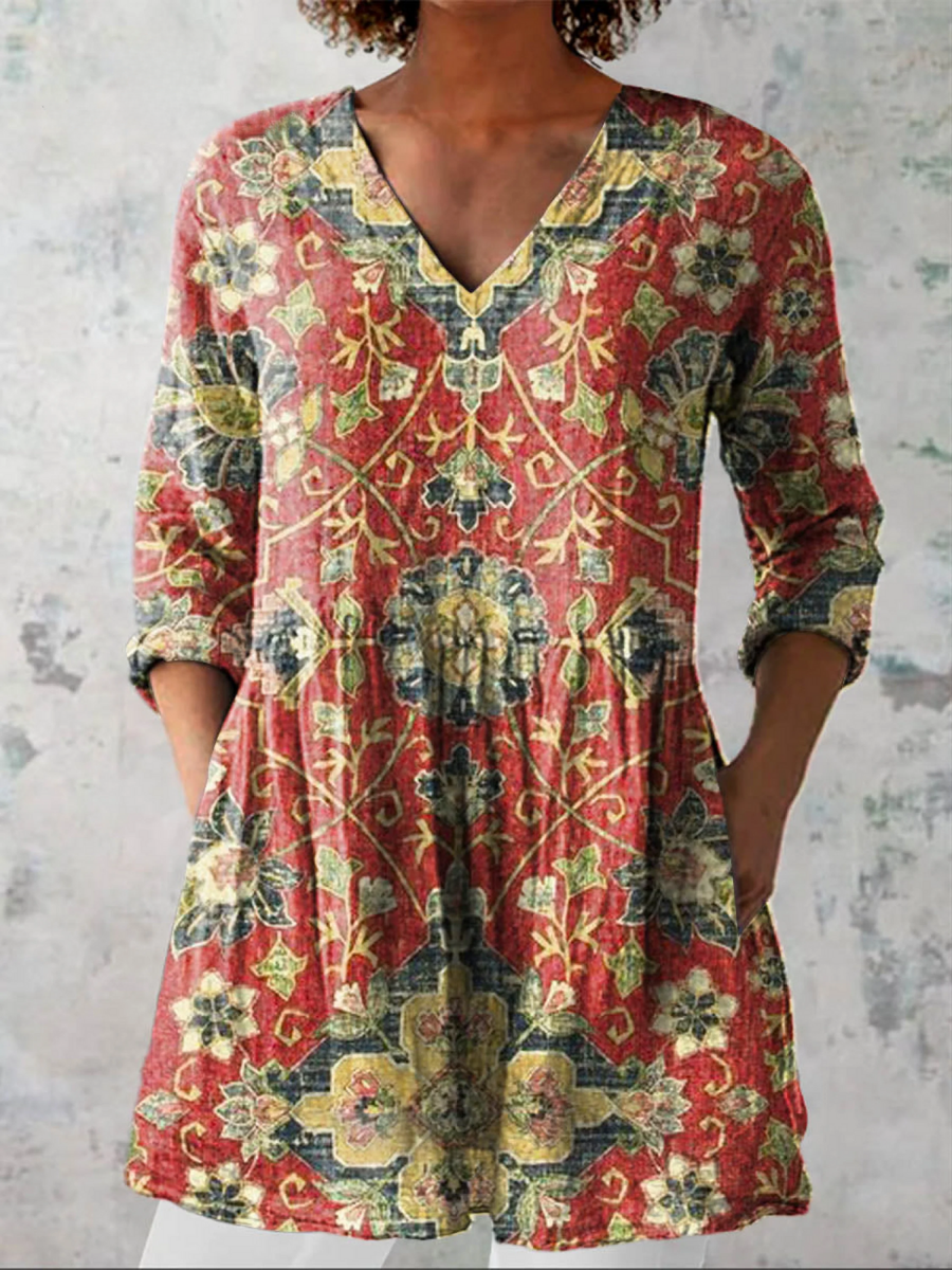 Dalia | Blusa larga con escote en V