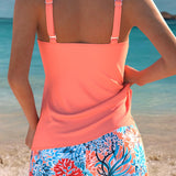 Barbara | Tankini Elegante con Estampado Oceánico