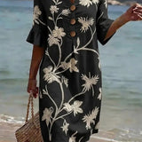 Vestido casual de mujer con estampado floral