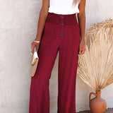 Riana - Pantalones Relax de Cintura Alta