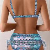 Jada | Conjunto de Bikini con Estampado Étnico Sexy