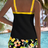 Irene | Conjunto de Tankini de Dos Piezas Elegante