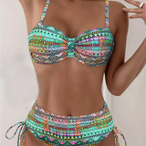 Jada | Conjunto de Bikini con Estampado Étnico Sexy