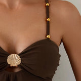 Coco | Conjunto de tankini peplum que cubre el vientre