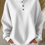 Milagros | Sudadera Henley Gofrada