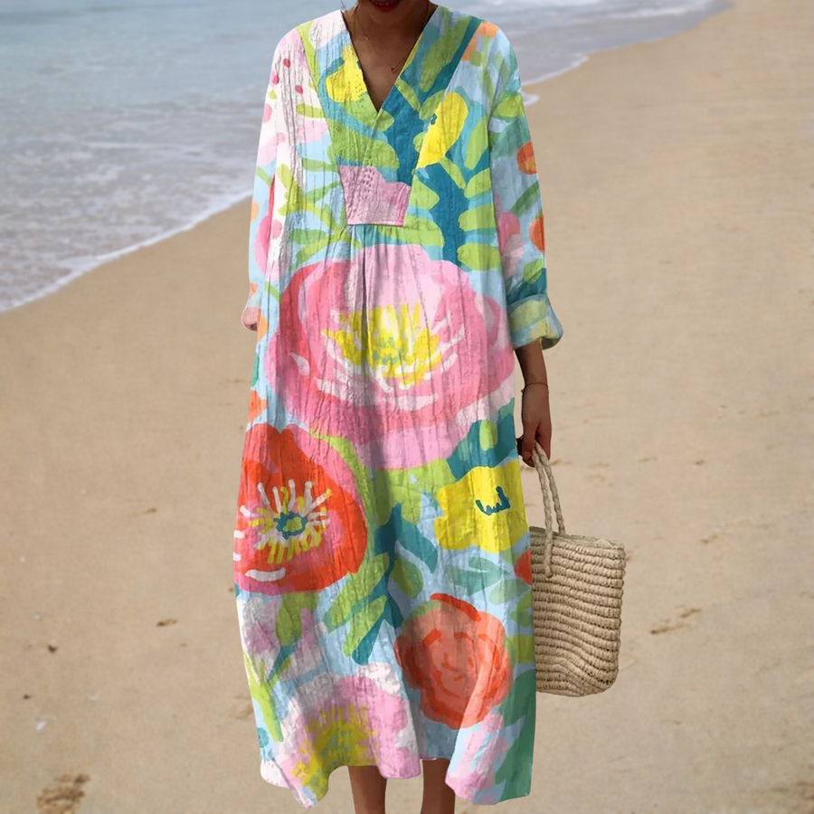 Vestido de verano estampado favorecedor