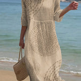 Vestido casual bordado para mujer