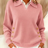 Vicenta | Jersey con Cuello Polo y Botones