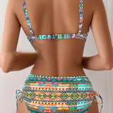 Jada | Conjunto de Bikini con Estampado Étnico Sexy