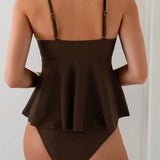 Coco | Conjunto de tankini peplum que cubre el vientre