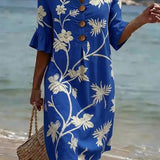 Vestido casual de mujer con estampado floral