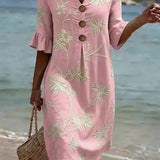 Vestido casual de mujer con estampado floral