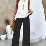 Ovelynra™ | Top Sin Mangas y Pantalón Ancho