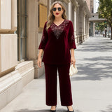 Elvire | Conjunto de Terciopelo Elegante de Dos Piezas