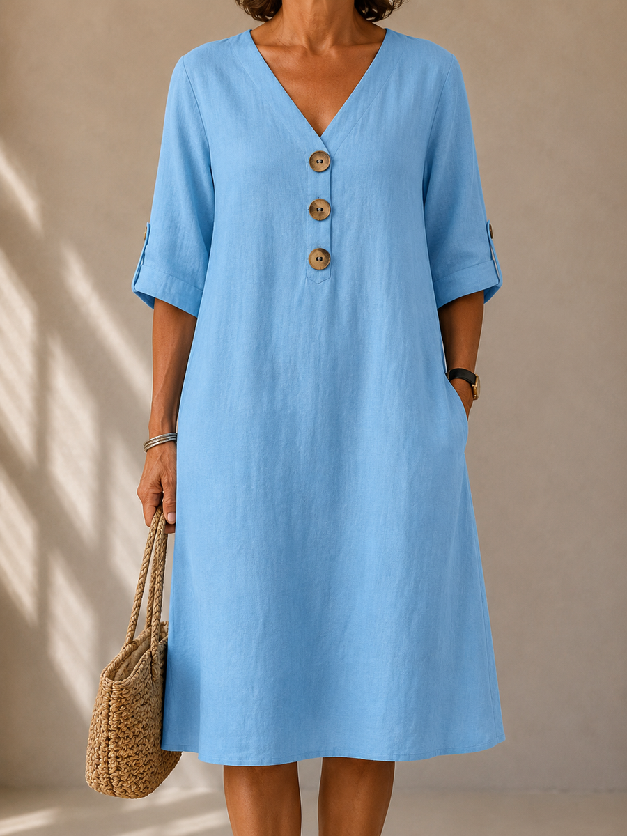 Amelia™ | Vestido de Botones
