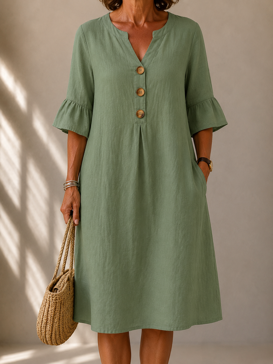 Margarita™ | Vestido de Botones