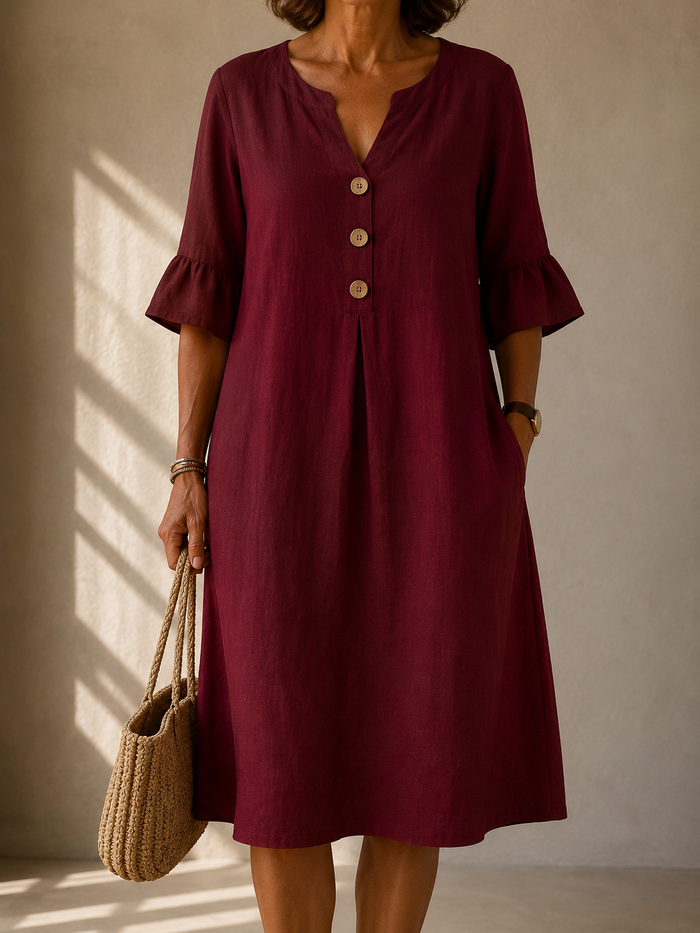Clara™ | Vestido de Botones