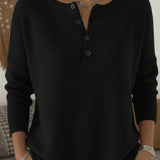 Helena | Jersey de Punto con Botones Henley