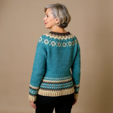 Cassandra | Jersey de punto vintage con estampado de isla