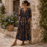 Elvira | Vestido largo vintage Medianoche