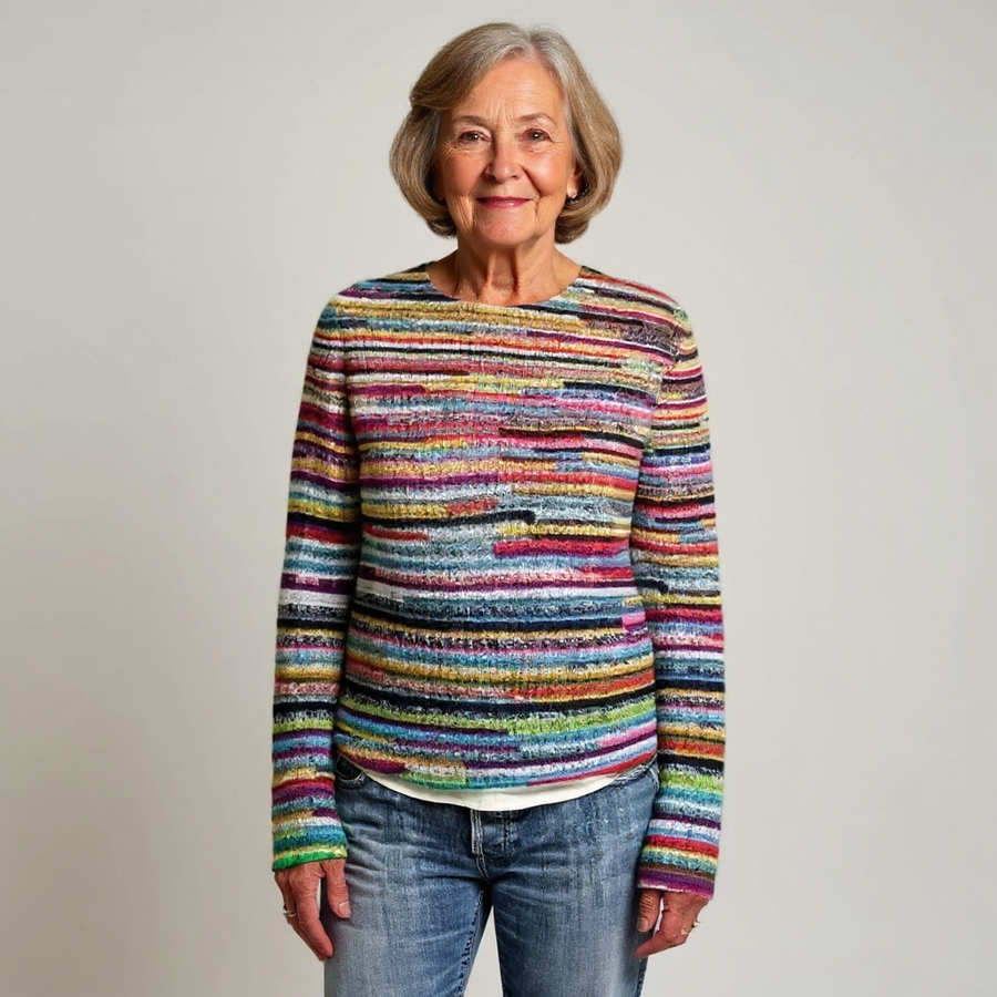 Christina | Jersey de punto vintage con motivo de isla