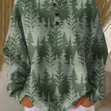 Julia | Jersey verde con bosque de abetos