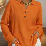 Cristina | Jersey sencillo con cuello de camisa