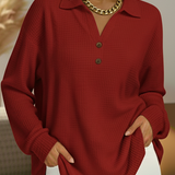 Cristina | Jersey sencillo con cuello de camisa