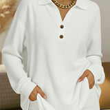 Cristina | Jersey sencillo con cuello de camisa