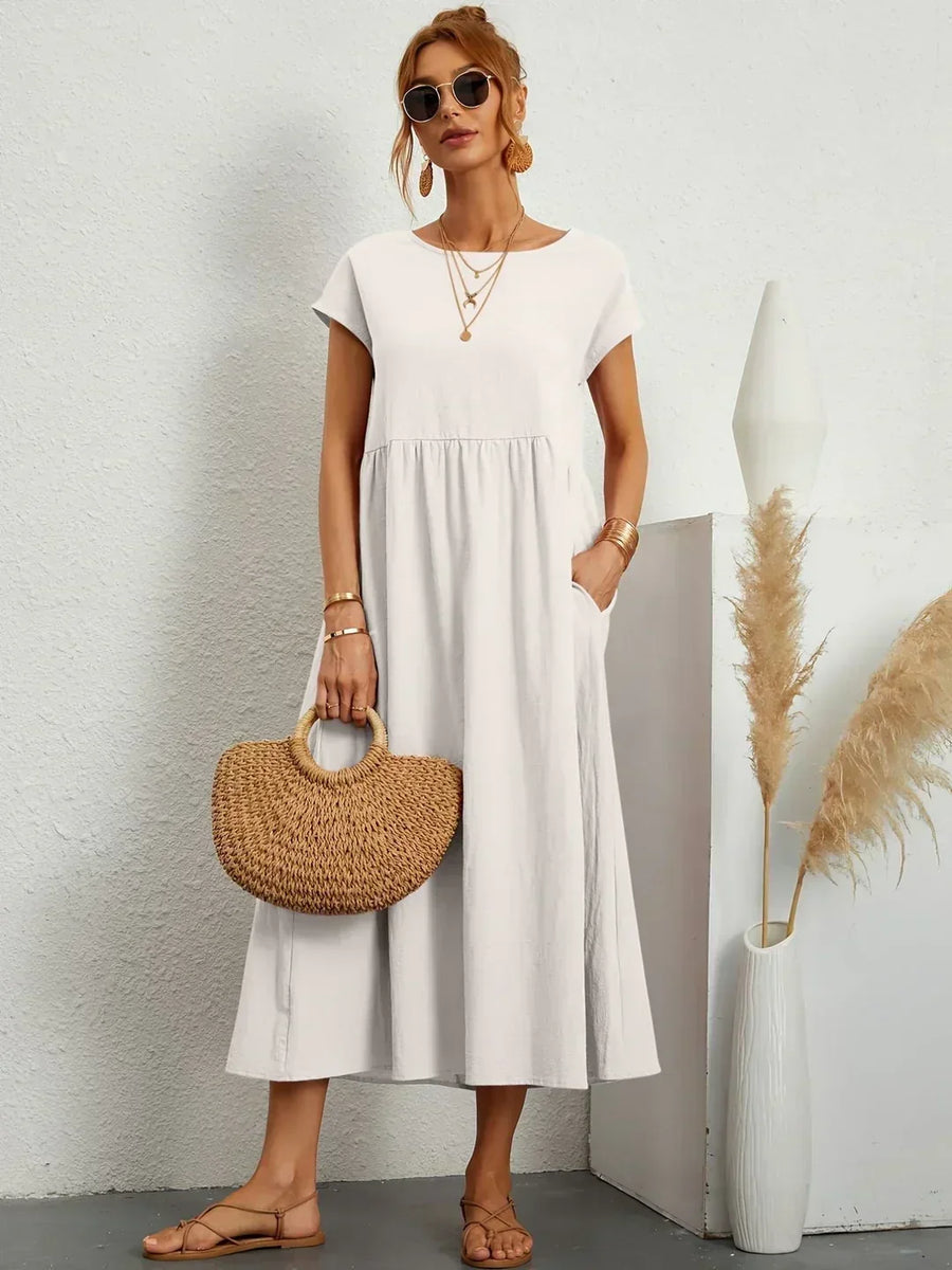 Gabrielle™ — Vestido midi fluido, elegancia atemporal